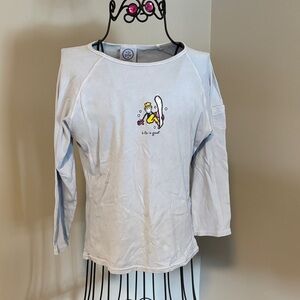 Life Is Good light Blue  Long Sleeve Shirt